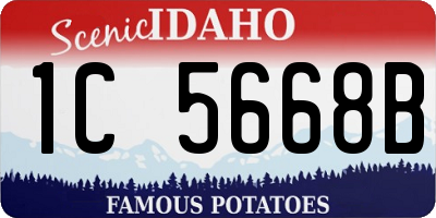 ID license plate 1C5668B