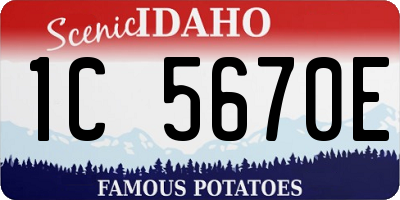 ID license plate 1C5670E