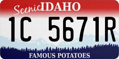 ID license plate 1C5671R