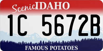 ID license plate 1C5672B