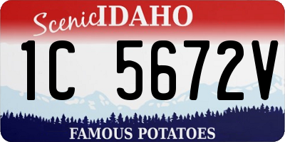 ID license plate 1C5672V