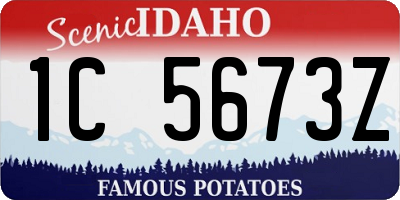 ID license plate 1C5673Z