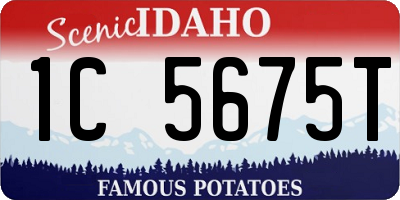 ID license plate 1C5675T