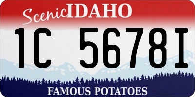 ID license plate 1C5678I