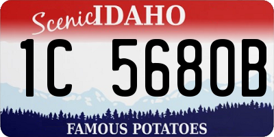 ID license plate 1C5680B