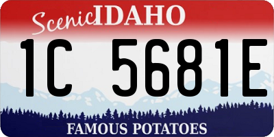 ID license plate 1C5681E