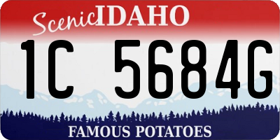 ID license plate 1C5684G