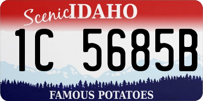 ID license plate 1C5685B
