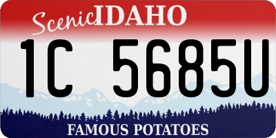 ID license plate 1C5685U