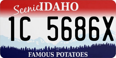 ID license plate 1C5686X