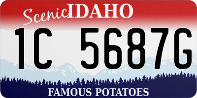 ID license plate 1C5687G