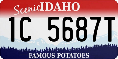 ID license plate 1C5687T