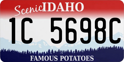 ID license plate 1C5698C