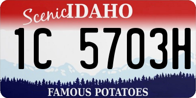 ID license plate 1C5703H