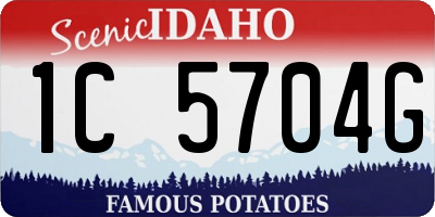 ID license plate 1C5704G