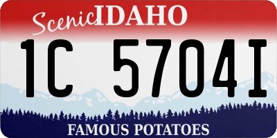 ID license plate 1C5704I