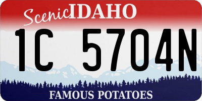 ID license plate 1C5704N