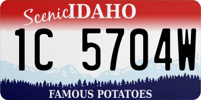 ID license plate 1C5704W