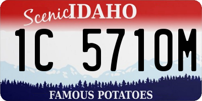 ID license plate 1C5710M