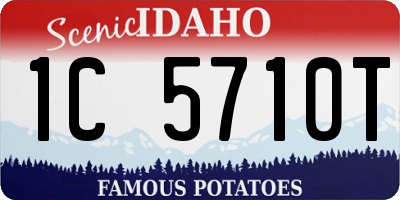 ID license plate 1C5710T