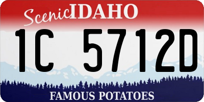 ID license plate 1C5712D