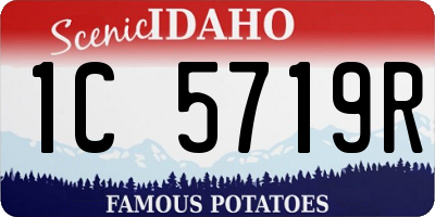 ID license plate 1C5719R