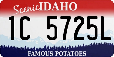 ID license plate 1C5725L
