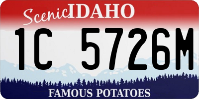 ID license plate 1C5726M