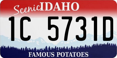 ID license plate 1C5731D