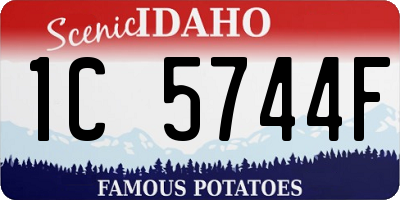 ID license plate 1C5744F