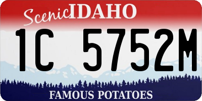 ID license plate 1C5752M