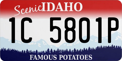 ID license plate 1C5801P