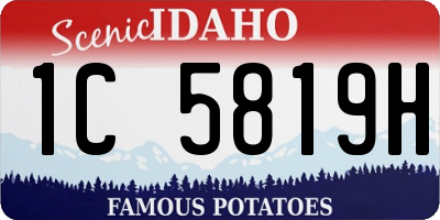 ID license plate 1C5819H