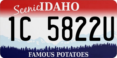ID license plate 1C5822U