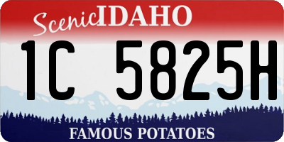 ID license plate 1C5825H