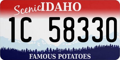 ID license plate 1C5833O