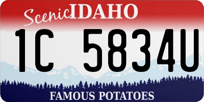 ID license plate 1C5834U