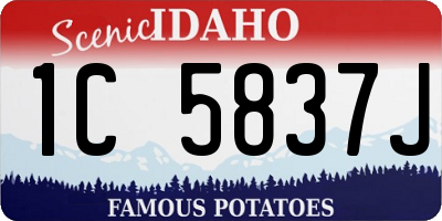 ID license plate 1C5837J