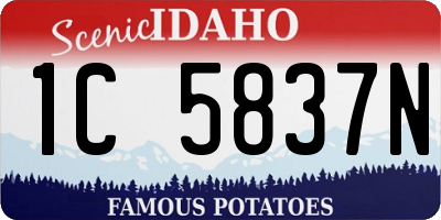 ID license plate 1C5837N