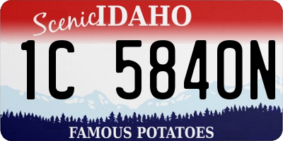 ID license plate 1C5840N
