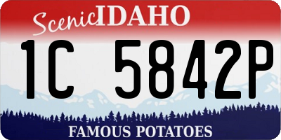 ID license plate 1C5842P