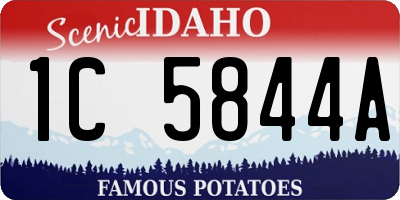 ID license plate 1C5844A