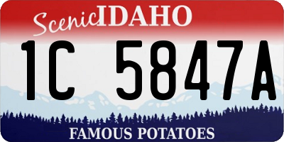 ID license plate 1C5847A
