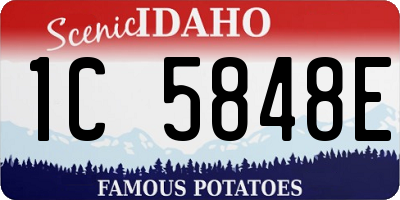 ID license plate 1C5848E
