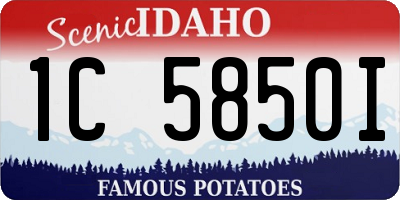 ID license plate 1C5850I