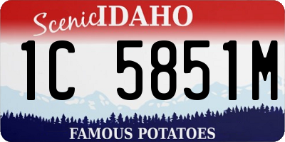 ID license plate 1C5851M