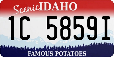 ID license plate 1C5859I