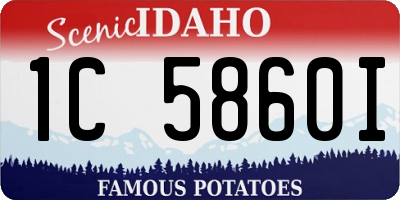 ID license plate 1C5860I