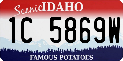 ID license plate 1C5869W