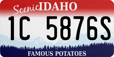 ID license plate 1C5876S